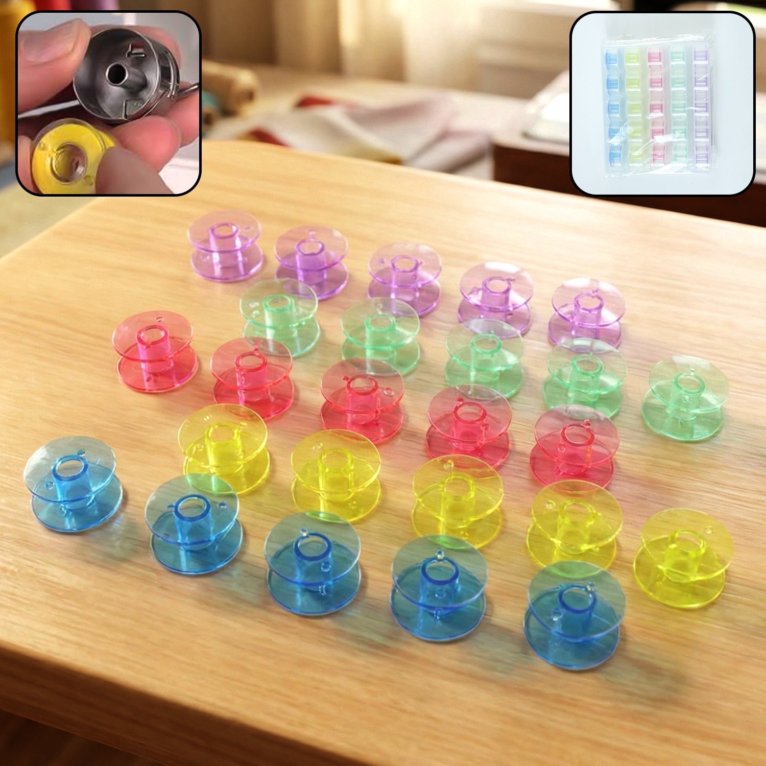 Sewing Machine Bobbin Set – 25 Piece Doris Roller Collection