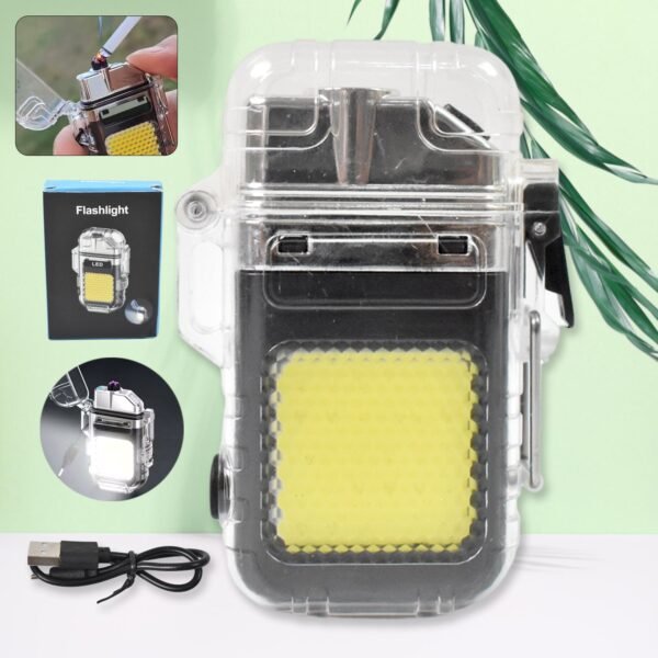 Electric Lighter Flashlight – USB Rechargeable 3-Mode COB | Indo Glow