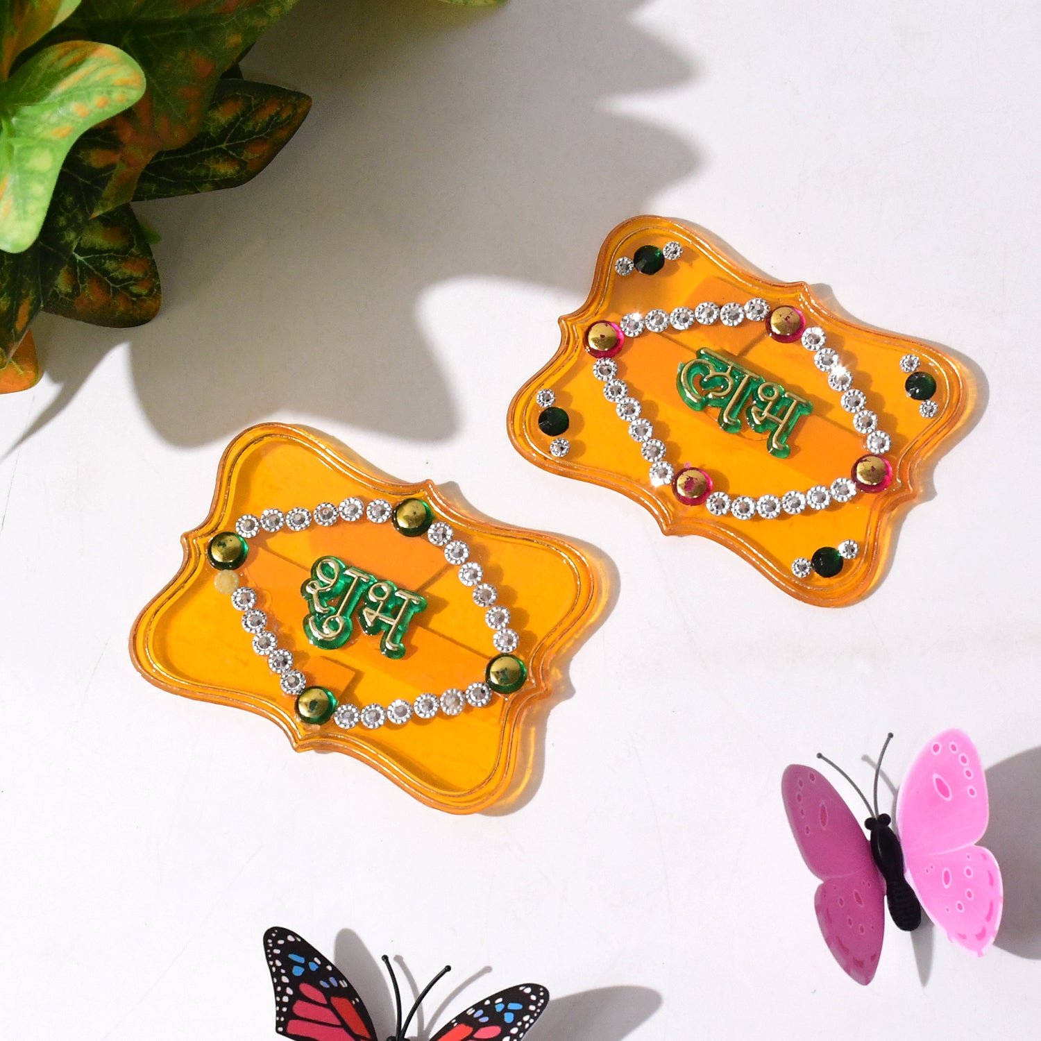 Shubh Labh Wall Hangings – Set of 2 Festive Decorative Pieces