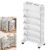 Movable Plastic Bookshelf – Large 5-Tier Rotatable Organizer