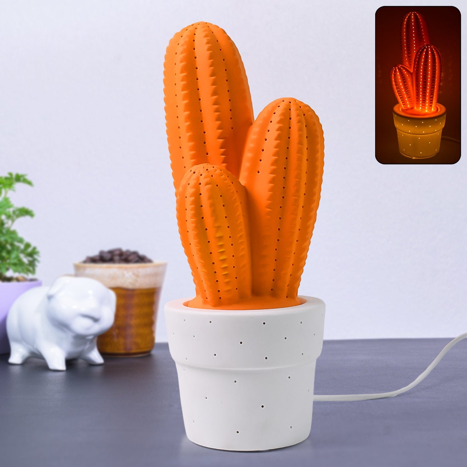 Ceramic Table Lamp – Elegant Big Ambient Light for Home