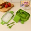 Magic Lunch Box – Leakproof Compartments with Spoon-Fork Set