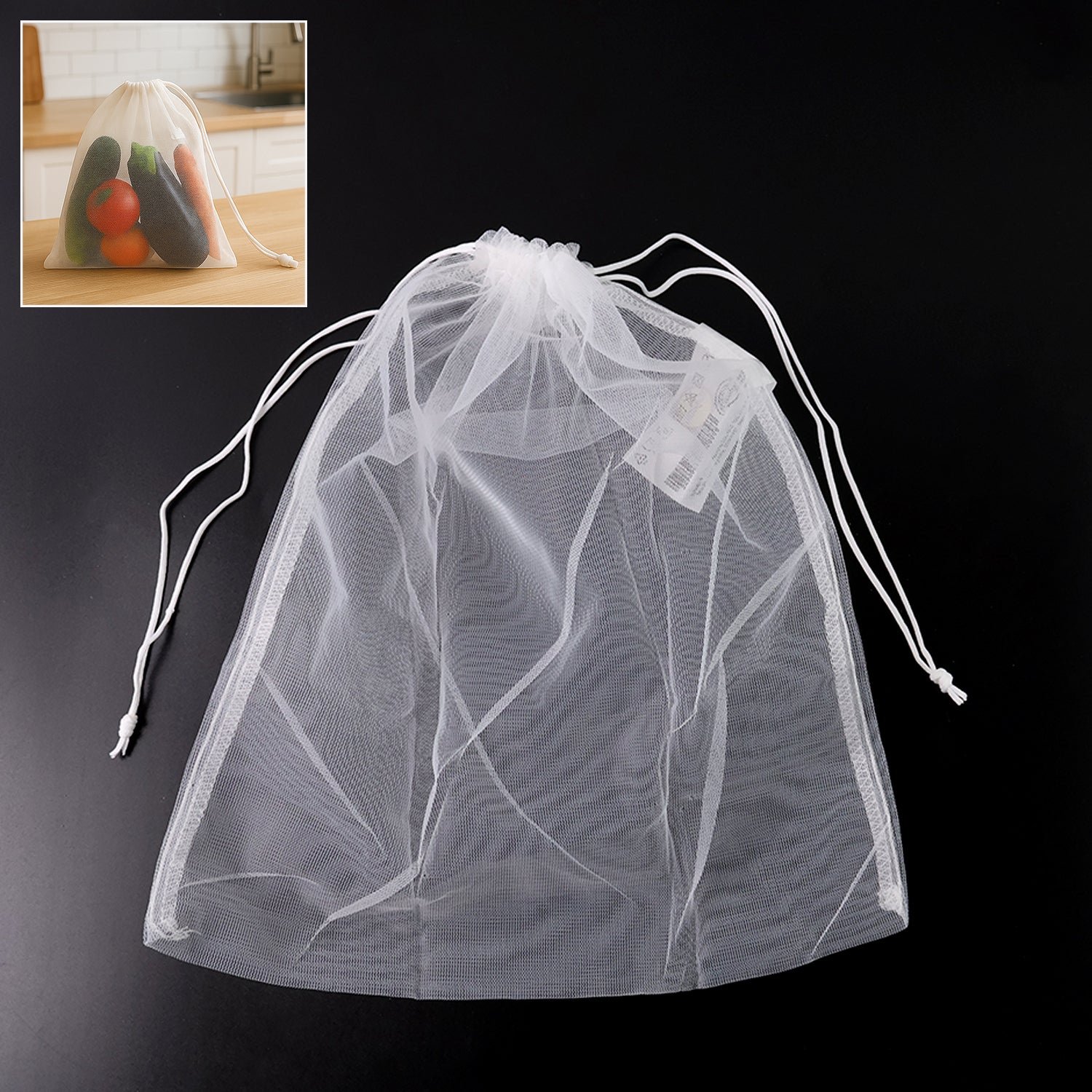 Mesh Storage Bag – Transparent, Reusable & Eco-Friendly