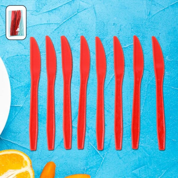 Plastic Knives – Durable Reusable Cutlery Pack of 8