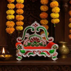 Small Decorative Singhasan – Elegant Plastic Throne for Pooja Idols