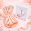 5 in 1 Makeup Brush Set – Compact Kit with Built-in Mirror