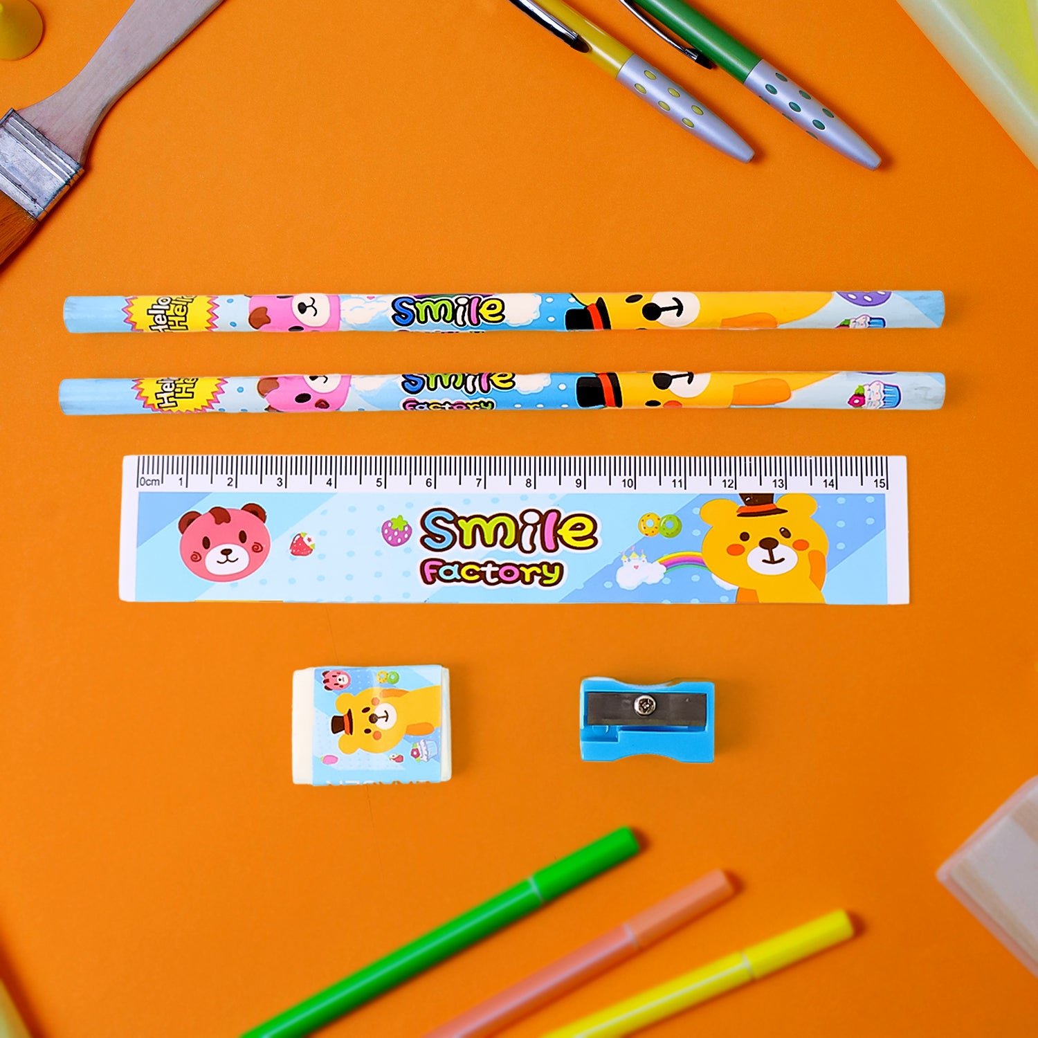 Kids Stationery Set – Wooden 5-Piece School Kit | Writezo