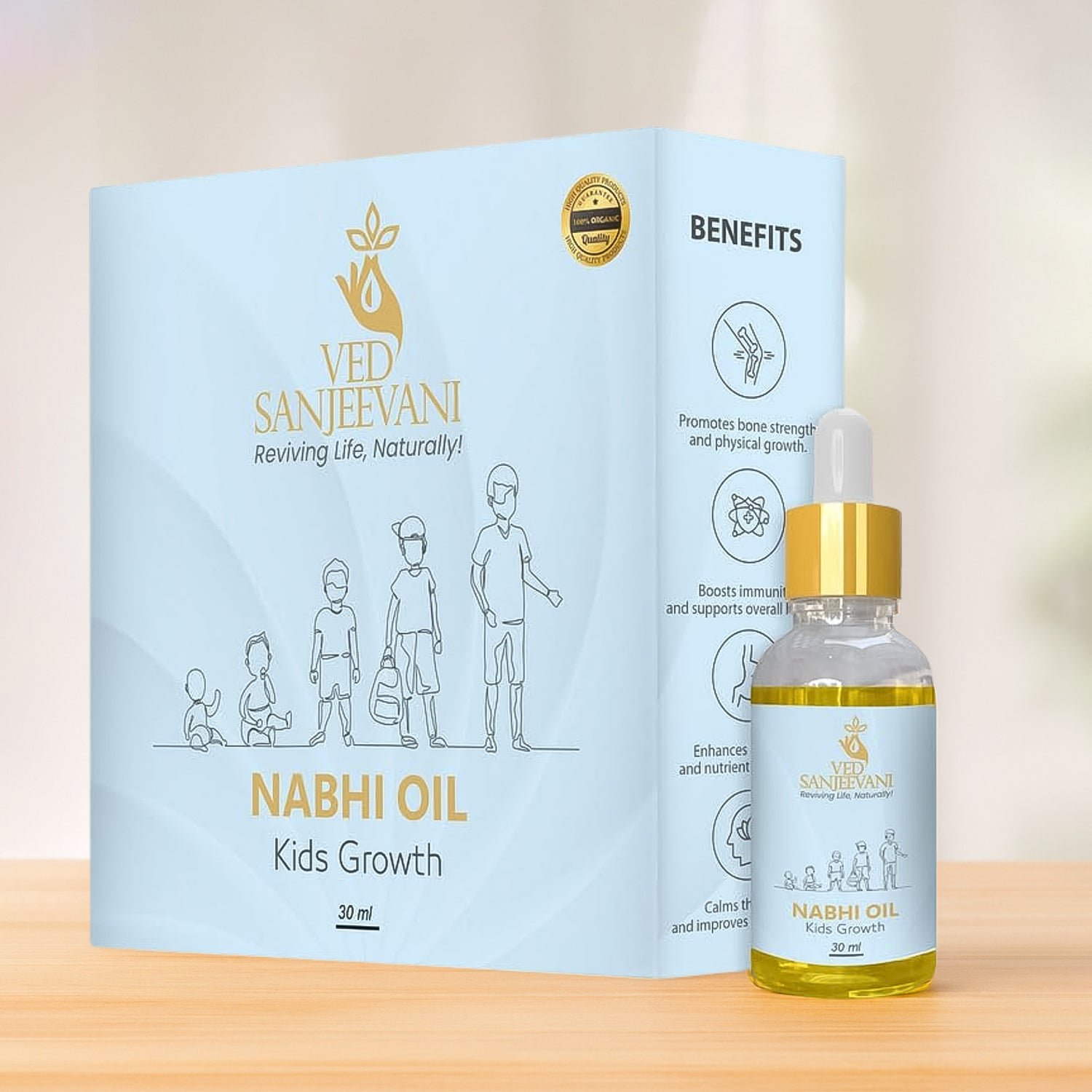 Kids Growth Nabhi Oil – Ayurvedic Boost for Bone Strength & Immunity