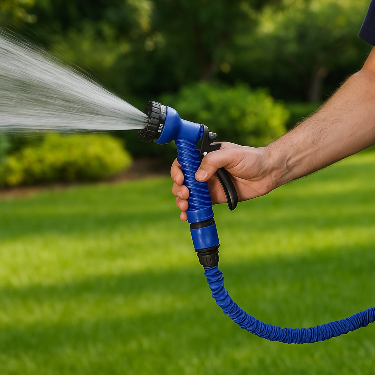 50 Ft Expandable Hose Pipe Nozzle – Garden & Car Wash | Velvet Wheels