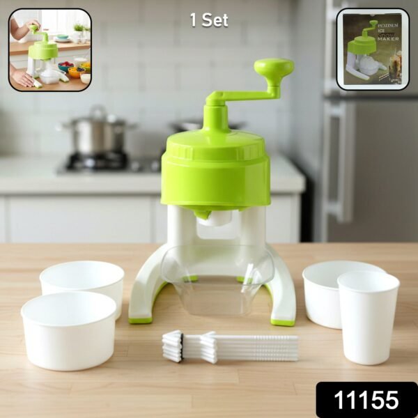 Manual Ice Crusher – Hand Crank Snow Maker for Beverages