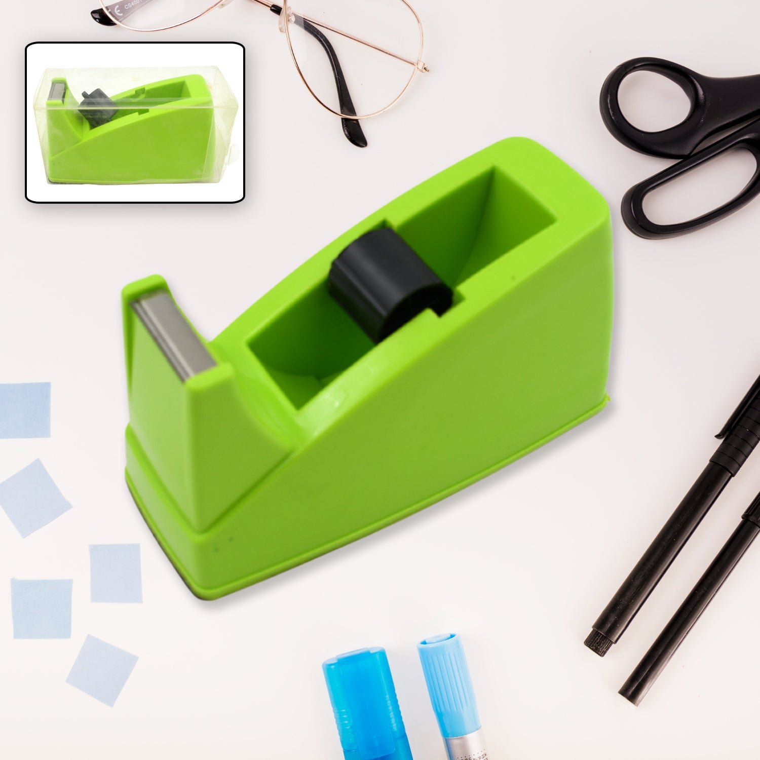 Tape Dispenser Cutter – Heavy Duty Plastic for Office | FastenMate