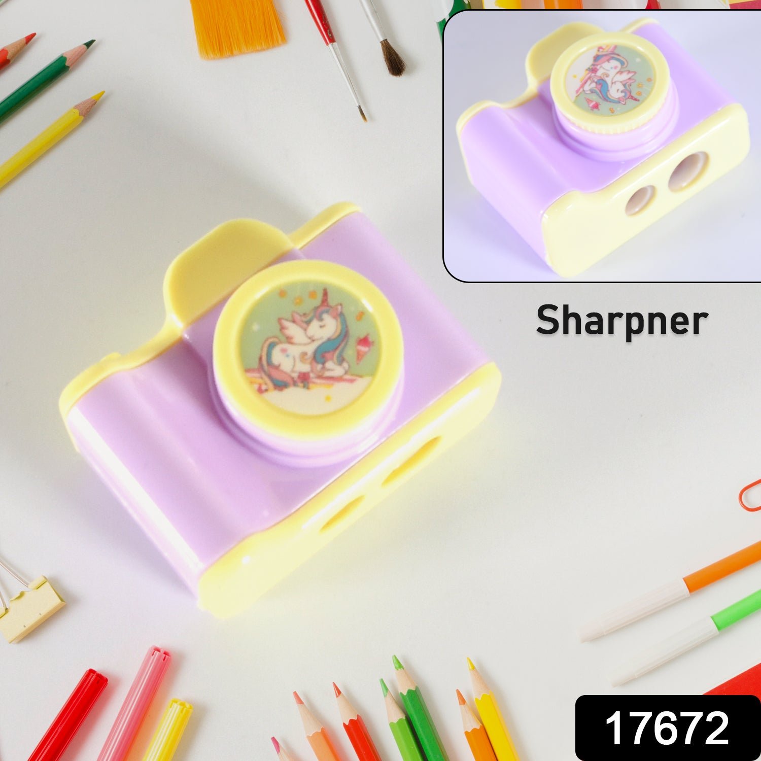 Camera Shaped Pencil Sharpener – Fun & Portable for Kids | Writezo