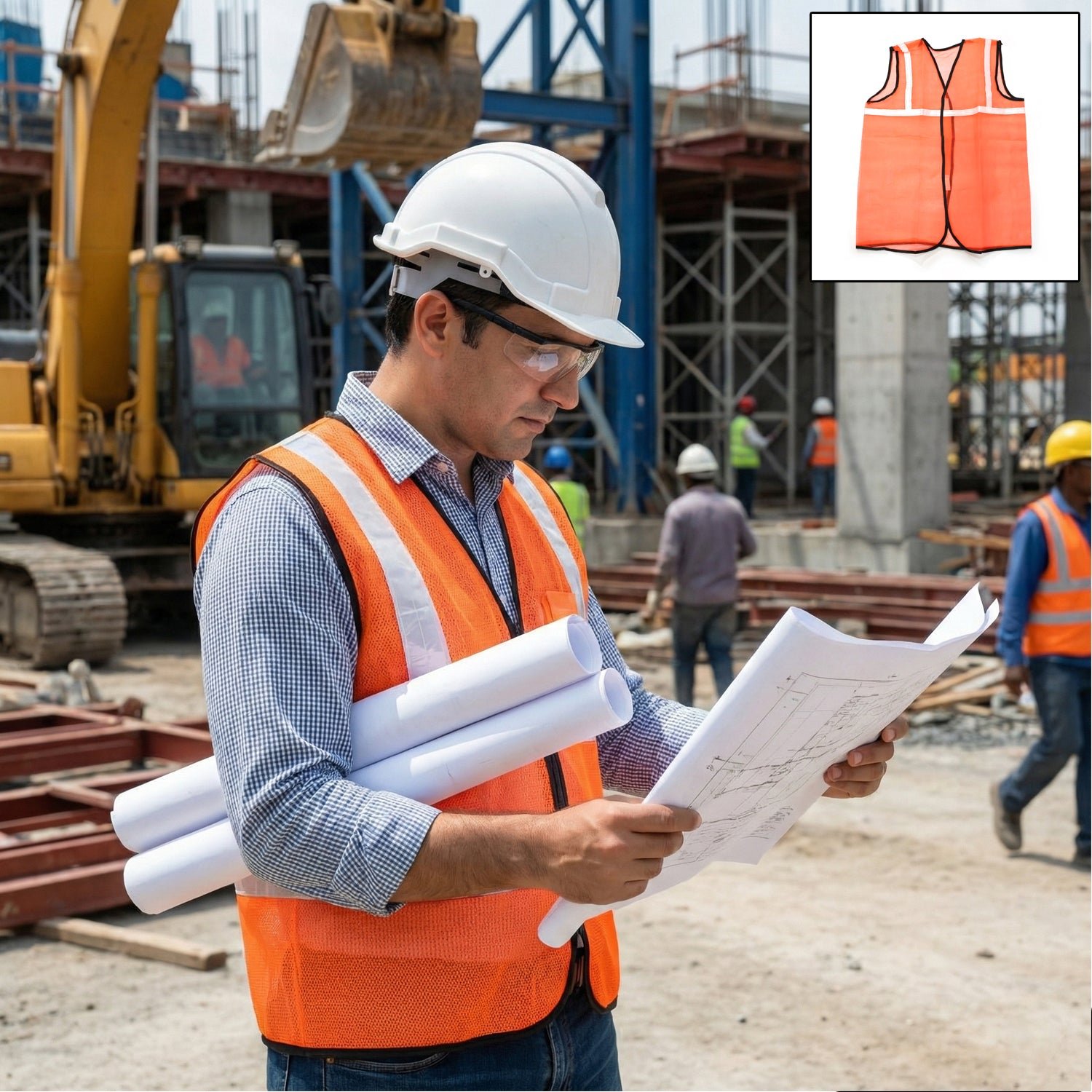 Orange Safety Jacket – High Visibility Vest | Velvet Wheels