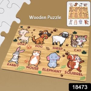 Wooden Animal Puzzle – Educational Learning Board | Inventive Play