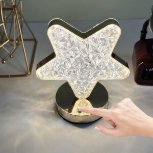 Crystal Diamond Lamp – USB Rechargeable, Dimmable LED | Styleva