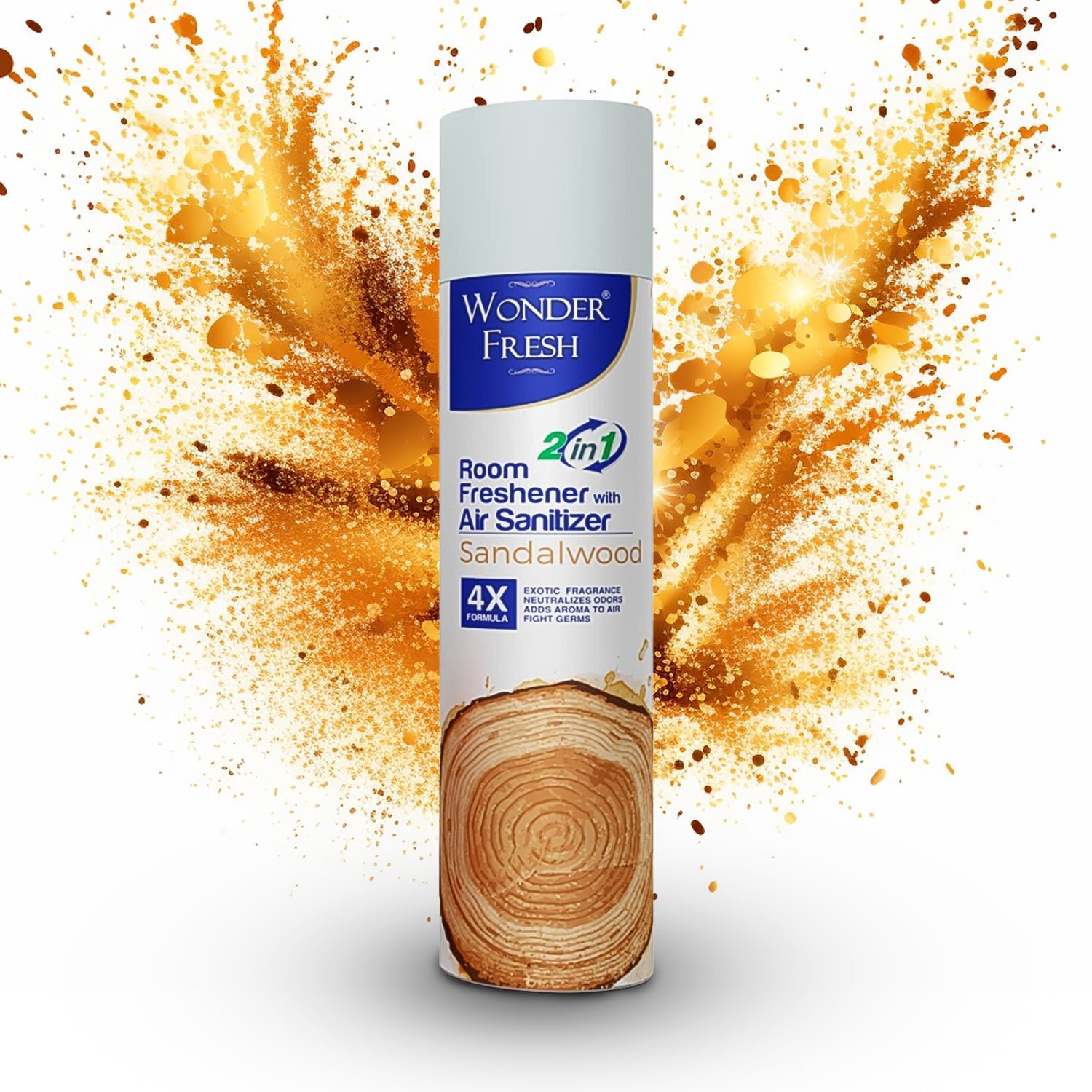 Sandalwood Air Freshener Spray 125g – Long-Lasting | Wonder Fresh