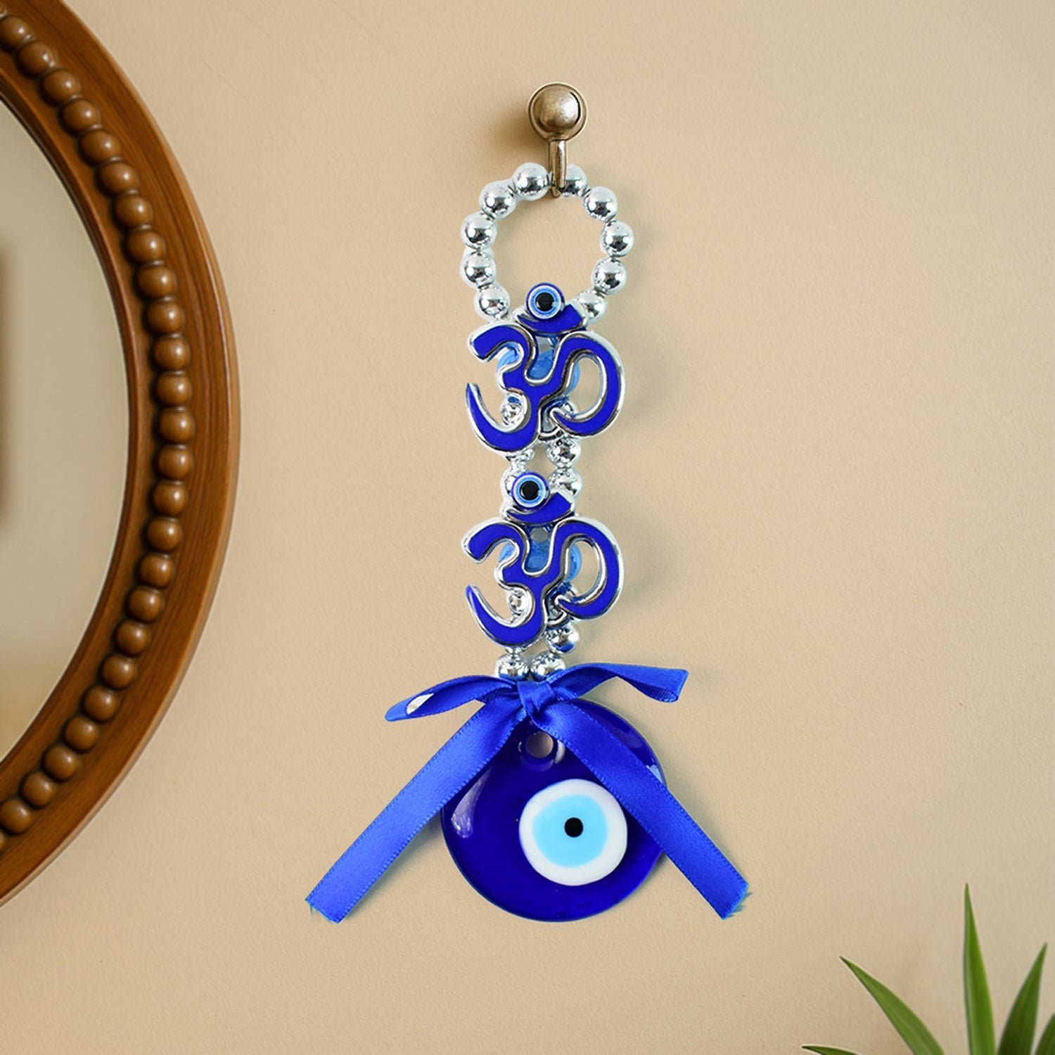 Double OM Evil Eye Hanging – Spiritual Protection Decor