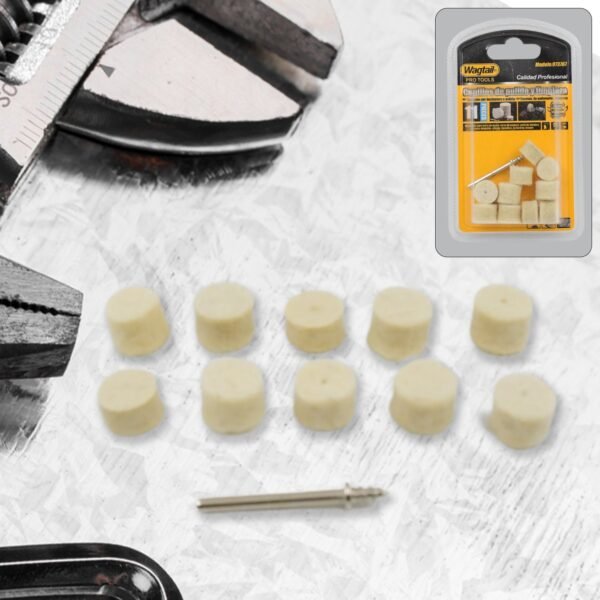 01_a543f96c-6934-4548-b166-04cbceb08406 Wool Felt Polishing Pad – 11 Pcs Rotary Tool Accessory | ToolMate Pro