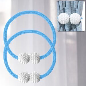 Magnetic Curtain Tiebacks – Elegant No-Drill Pearl Holdbacks (2 Pc)