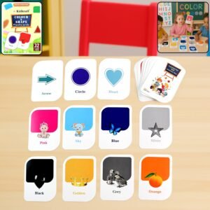 Color & Shape Flashcards – 32-Piece Early Learning Set for Toddlers
