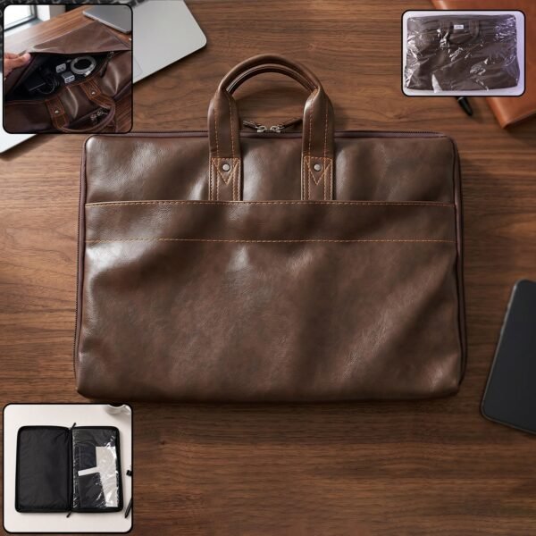 Leather Laptop Bag – Stylish & Durable Office Briefcase