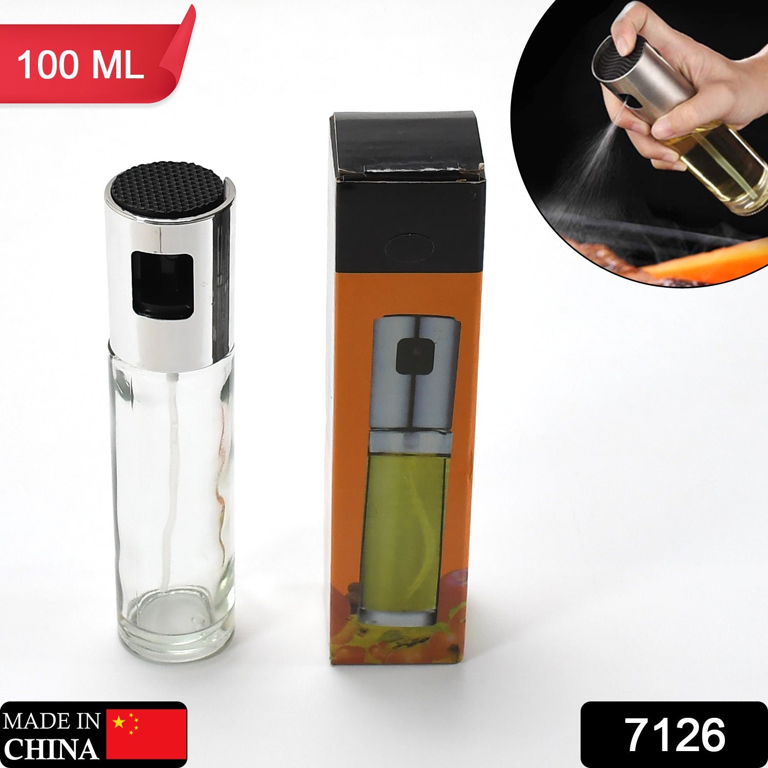 Oil Sprayer Dispenser – 100ml Glass Bottle for Cooking | Own Hydrate