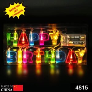 Happy Birthday LED String Lights – Battery Operated Multicolour | Indo Glow