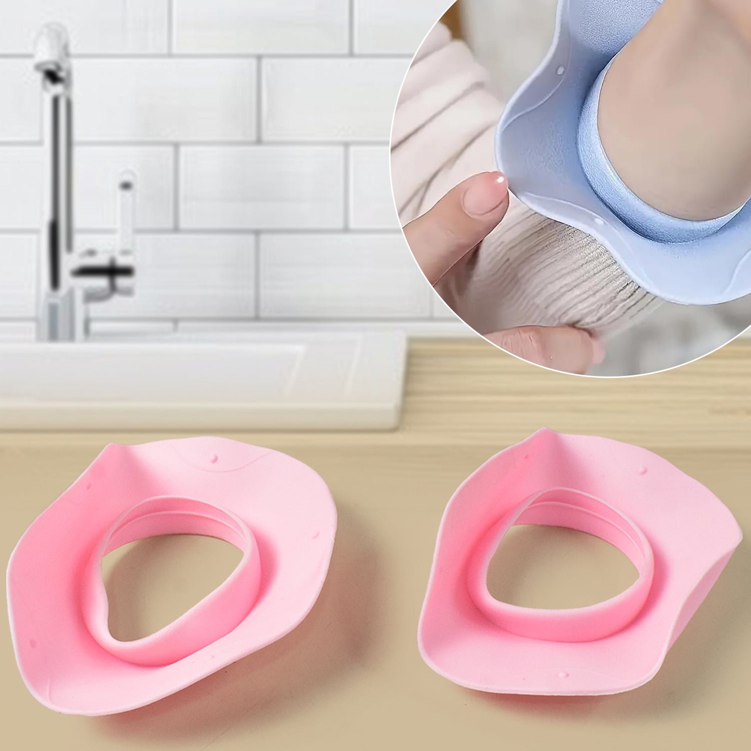 Silicone Wrist Bands for Face Washing – Water-Stop Barrier (2 Pc)