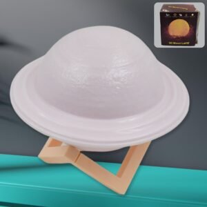 3D Saturn Lamp – Multicolor LED Night Light with Base | Styleva