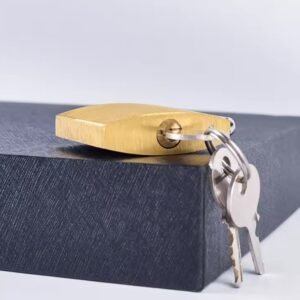 Solid Padlock 38mm – Durable Brass Body, 3 Keys | Safelix