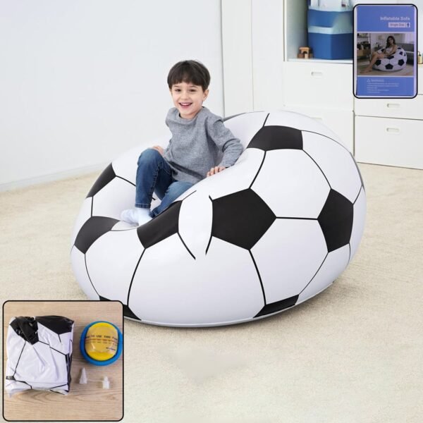 Inflatable Soccer Ball Lounge Chair – Fun & Comfortable for Kids