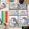 Kids Colouring & Activity Poster Set – 11 Inspiring Art Sheets