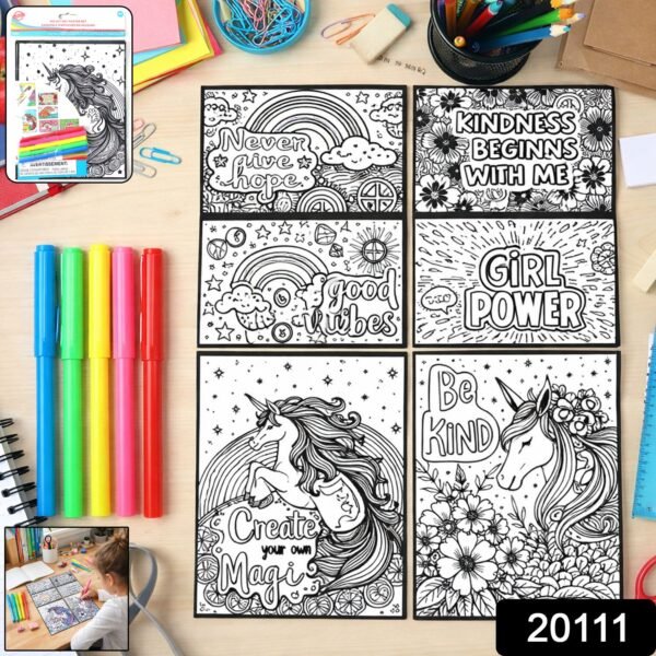 Kids Colouring & Activity Poster Set – 11 Inspiring Art Sheets