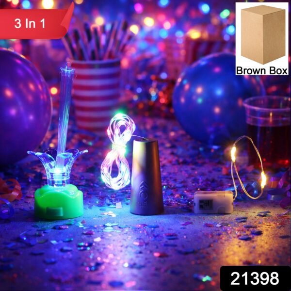 LED Party Light Combo Set – 3-in-1 Festive Decorative Lights