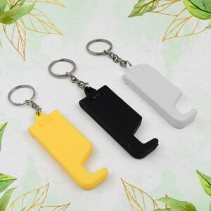 Keychain Mobile Stand – 2-in-1 Plastic Phone Holder (100 Pcs) | Mobiléon