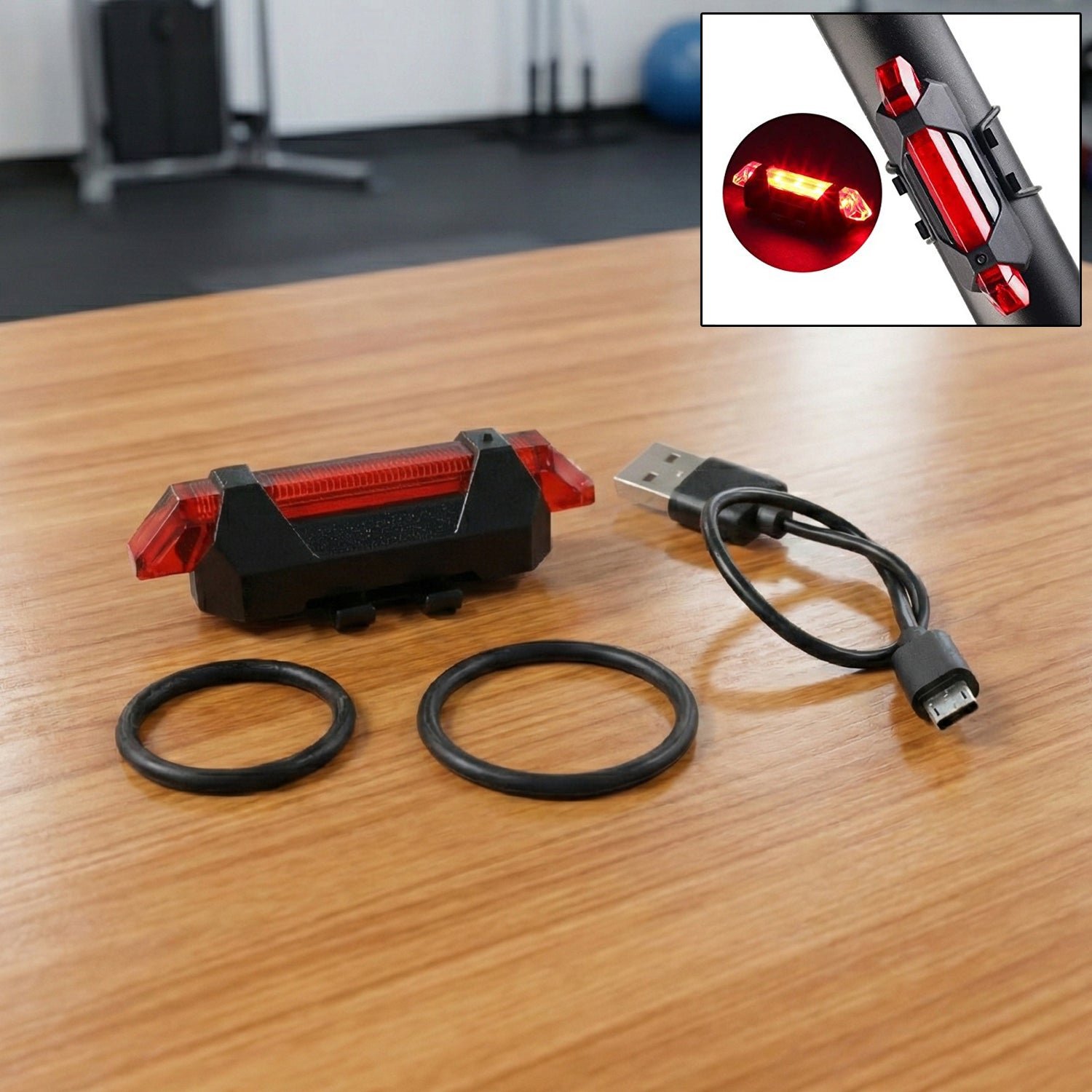 Bicycle LED Tail Light – USB Rechargeable High Visibility Safety Light
