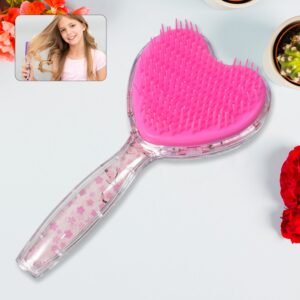 Heart Hair Brush – Gentle Detangling & Scalp Massage | Calm & Curl