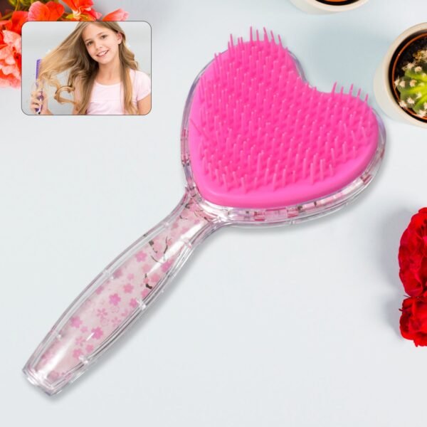 Heart Hair Brush – Gentle Detangling & Scalp Massage | Calm & Curl