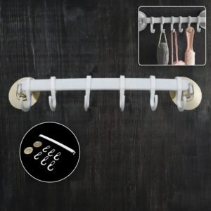 Wall-Mounted Towel Hanger – No-Drill Adhesive Rack | Mini Bubbles