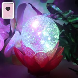 Crystal Ball Lotus LED Decorative Light – Color Changing Ambient Lamp