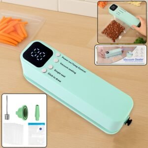 Vacuum Sealer Machine – Rechargeable & Digital Kitchen Food Preserver
