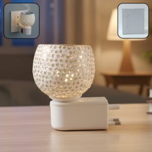 Star Cut Glass Aroma Diffuser – Elegant Plug-In Night Lamp