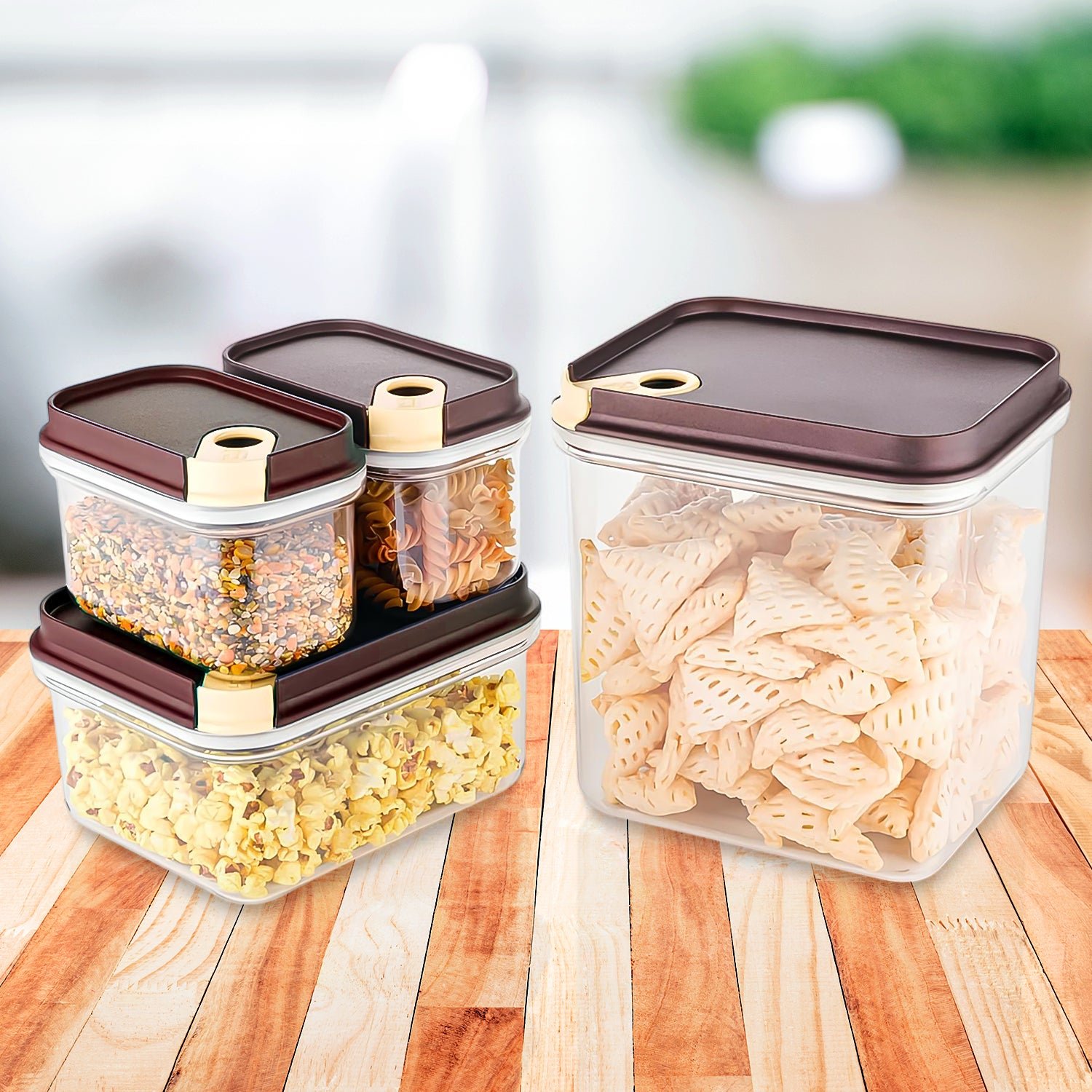 Airtight Food Storage Container Set – 4 Pc Vacuum Seal Jars