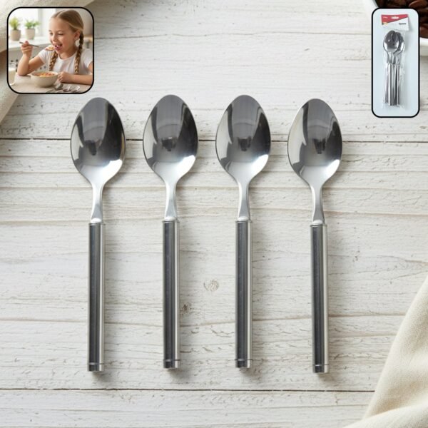 Stainless Steel Dinner Spoon Set – Durable, Elegant & Reusable