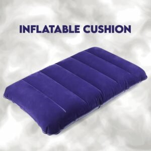 Inflatable Travel Pillow – Velvet Air Comfort (Blue) | PillowTrek
