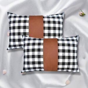 Leather Cushion Covers – 17x17 Inch Pair | Styleva