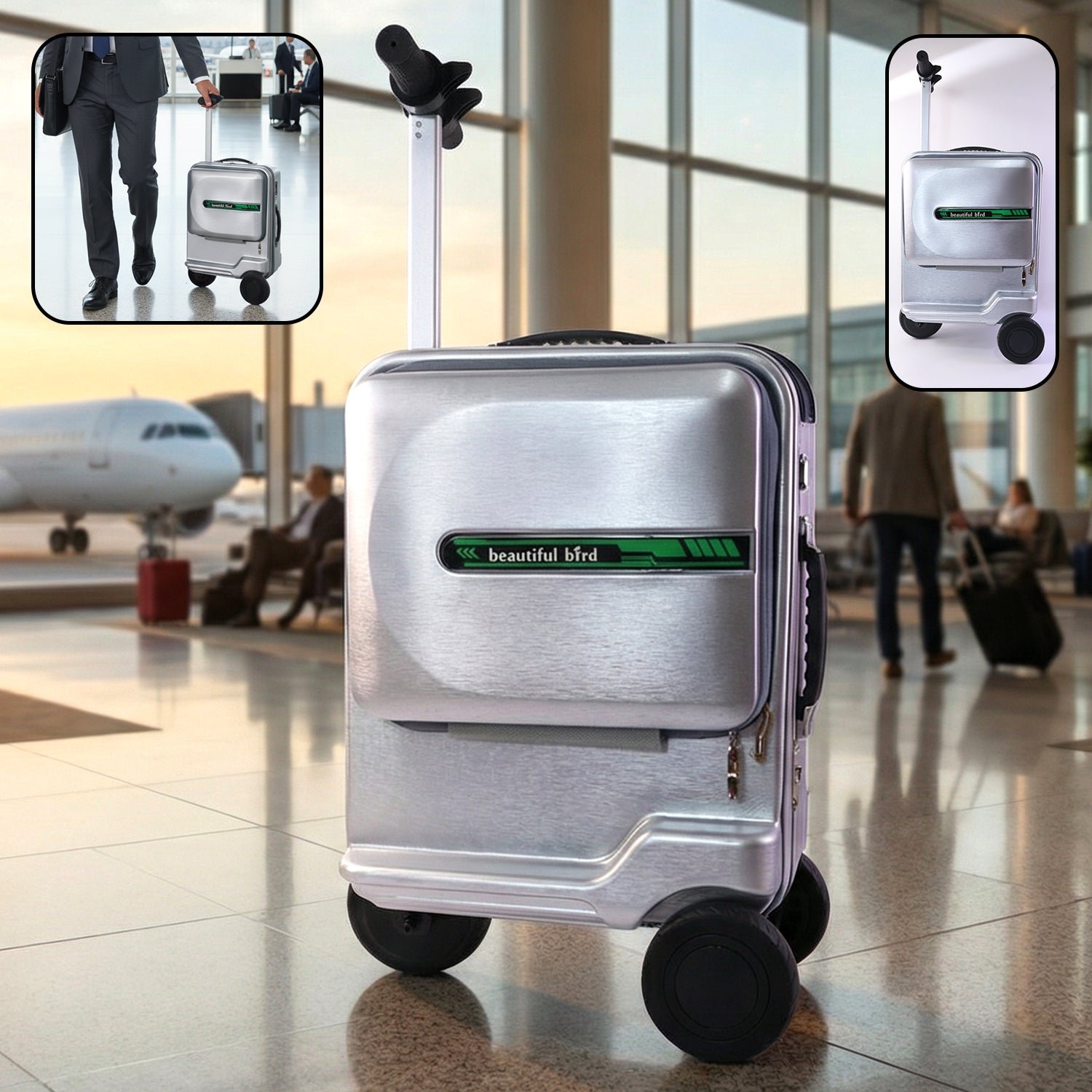Ride-On Scooter Travel Trolley Bag – Compact & Hard Shell Protection