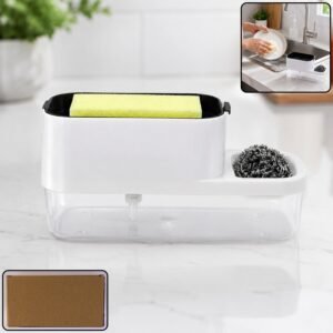 Dish Soap Dispenser & Sponge Holder – Compact & Durable | VelvetBubbles