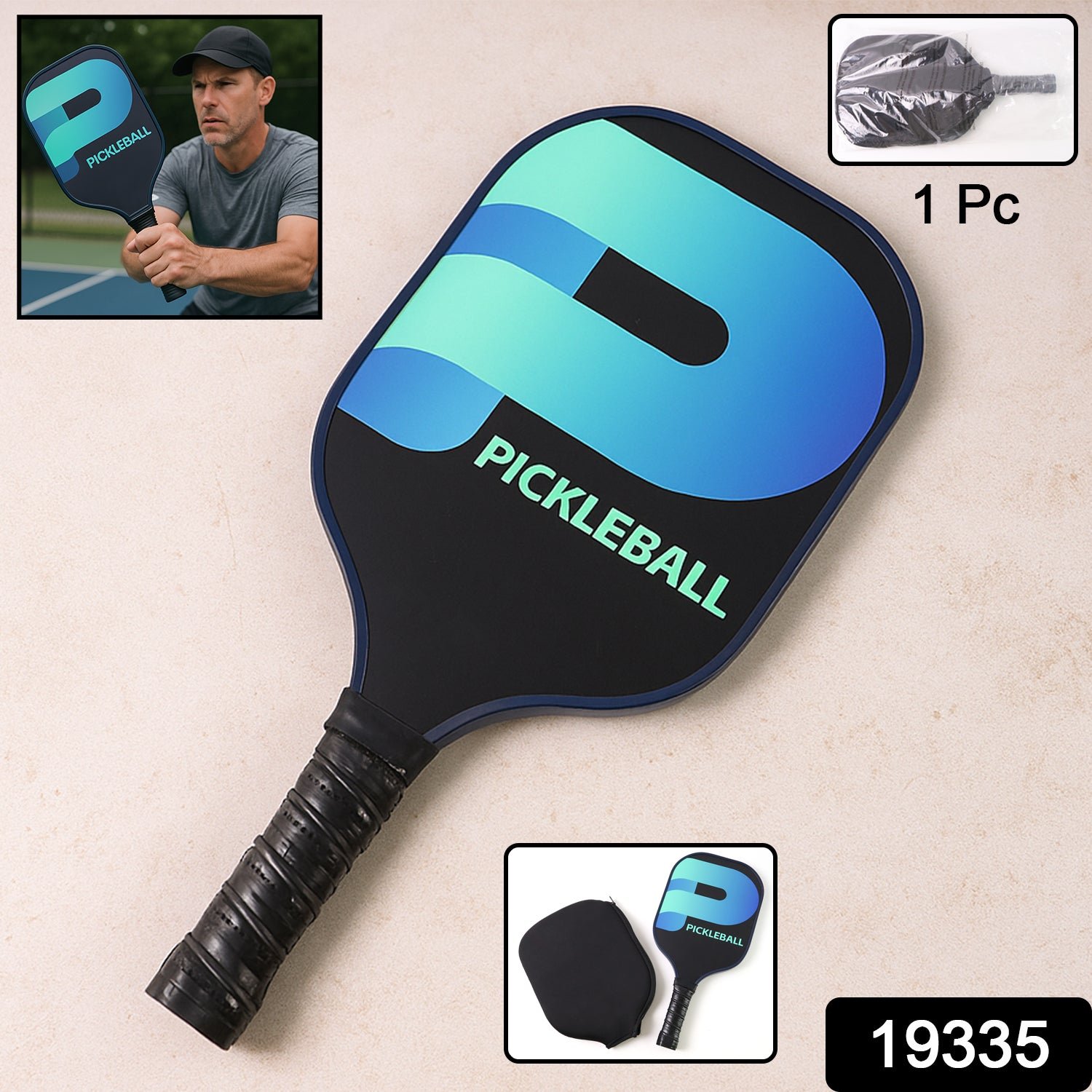 Fiberglass Pickleball Paddle – Cushioned Grip for Superior Control