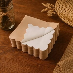 Scalloped Edge Tissue Napkins – Elegant 120 Pc 2-Ply Set
